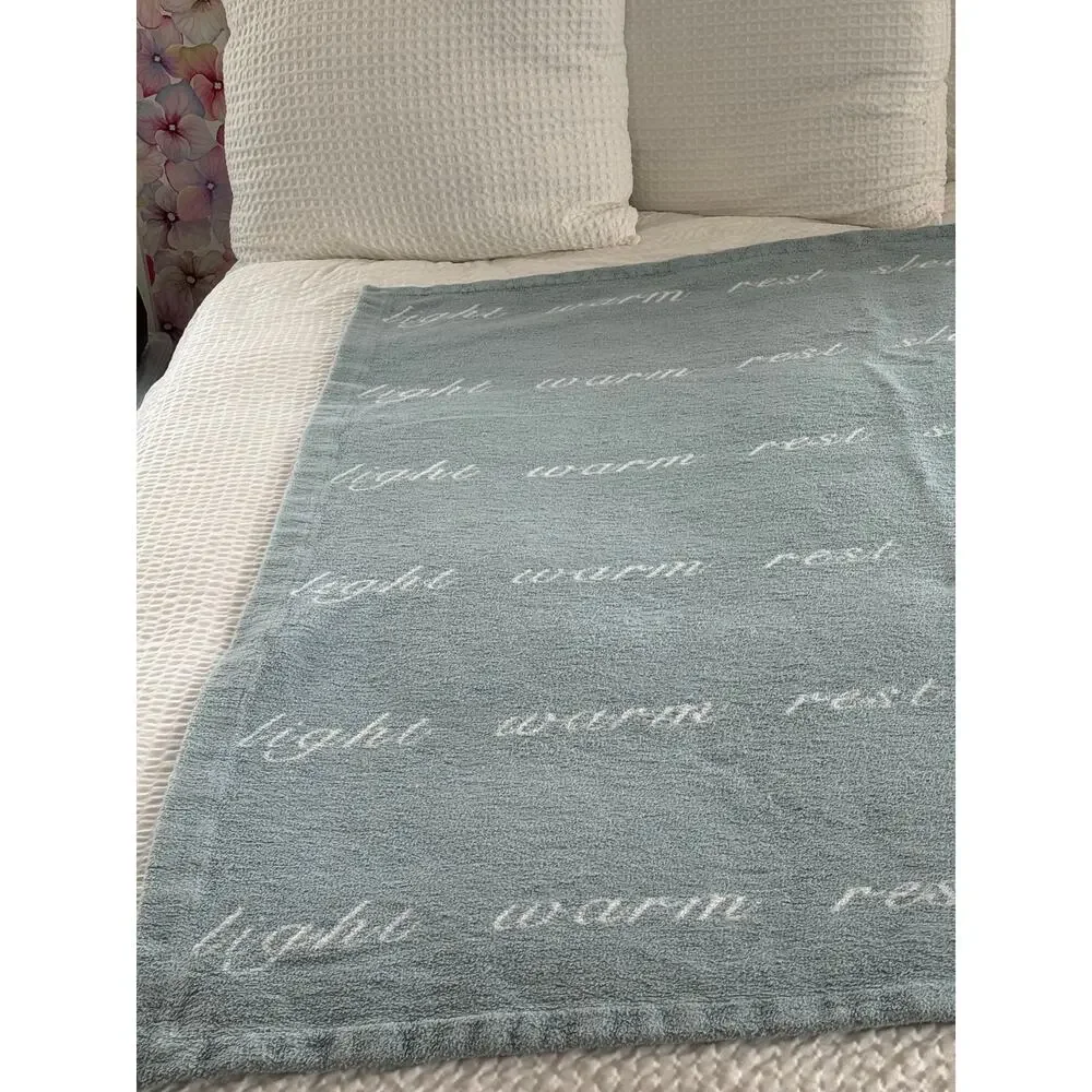 Peacock Alley Intentions Serene Throw Portugal Auberge du Soleil Egyptian Cotton
